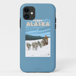 Dog Sledding Scene - Curry, Alaska iPhone 11 Case