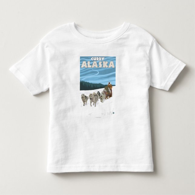 Dog Sledding Scene - Curry, Alaska Toddler T-Shirt (Front)
