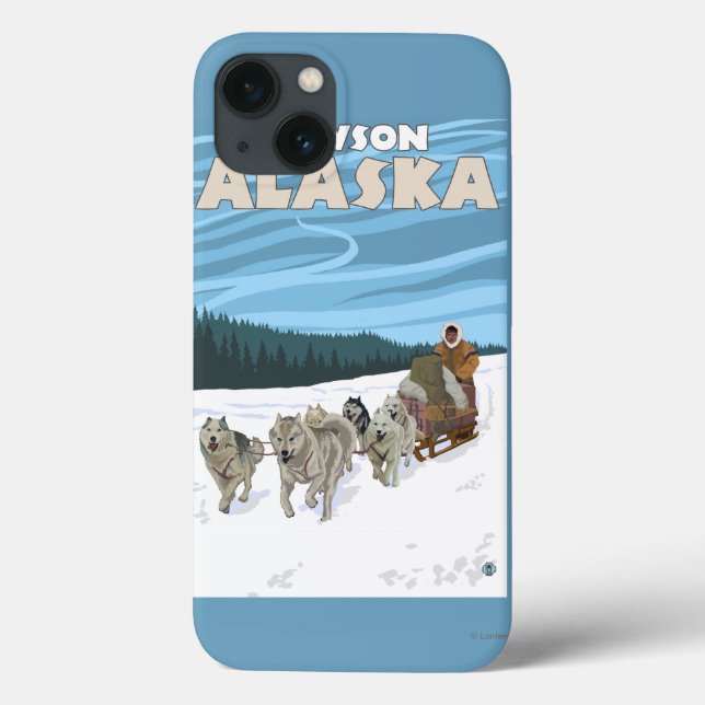 Dog Sledding Scene - Dawson, Alaska Case-Mate iPhone Case (Back)