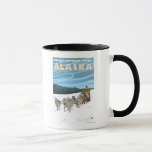 Dog Sledding Scene - Denali Nat'l Park, Alaska Mug