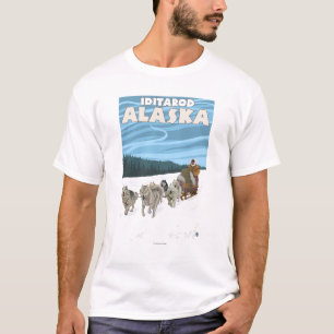 Dog Sledding Scene - Iditarod, Alaska T-Shirt