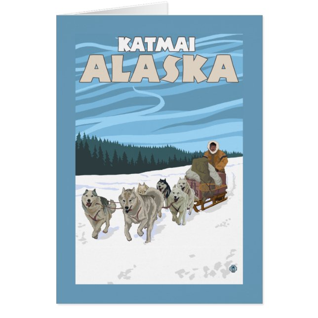 Dog Sledding Scene - Katmai, Alaska (Front)