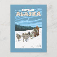 Dog Sledding Scene - Katmai, Alaska