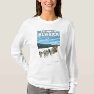 Dog Sledding Scene - Ketchikan, Alaska T-Shirt