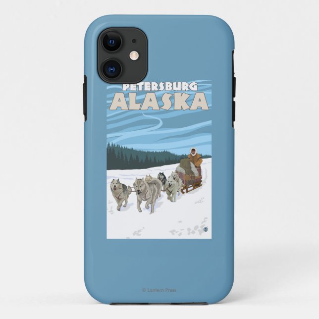 Dog Sledding Scene - Petersburg, Alaska Case-Mate iPhone Case (Back)