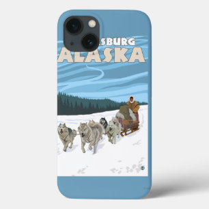 Dog Sledding Scene - Petersburg, Alaska iPhone 13 Case