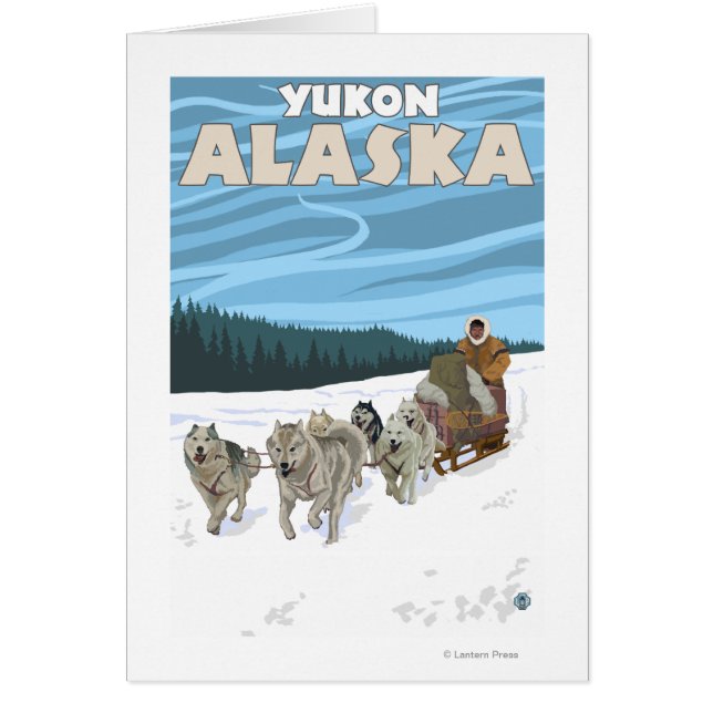 Dog Sledding Scene - Yukon, Alaska (Front)