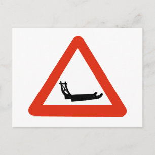 Dog Sleds Crossing, Traffic Sign, Greenland Postcard