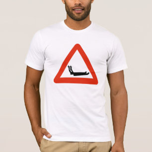 Dog Sleds Crossing, Traffic Sign, Greenland T-Shirt