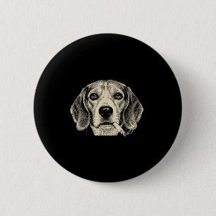 Dog Smoking Cigarette Funny Beagle Meme 6 Cm Round Badge