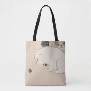 Dog snail Kamisaka Sekka japan painting art canvas Tote Bag