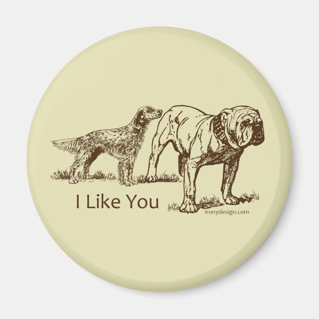 Dog Sniffs Butt Magnet (Front)