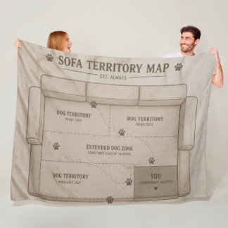 Dog Sofa Territory Blanket Funny Gift