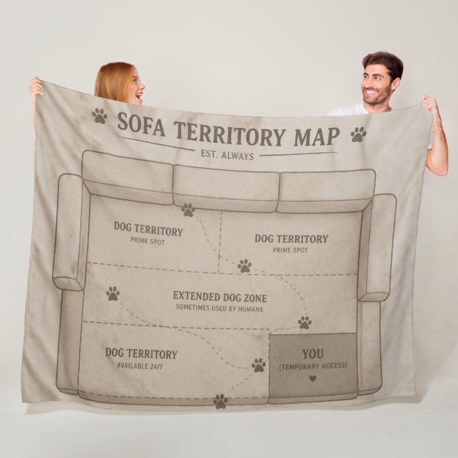 Dog Sofa Territory Blanket Funny Gift (In Situ)