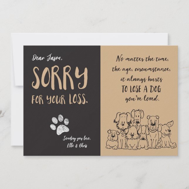 Dog Sorry for Your Loss Card (Front)