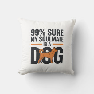 Dog Soulmate Funny Vintage Engraving T-Shirt Desig Cushion