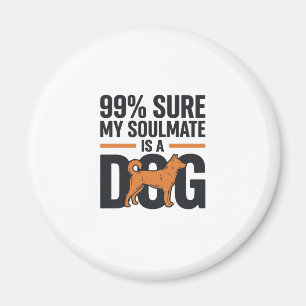 Dog Soulmate Funny Vintage Engraving T-Shirt Desig Magnet