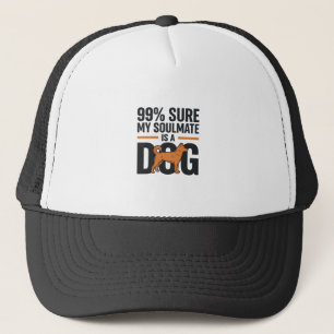 Dog Soulmate Funny Vintage Engraving T-Shirt Desig Trucker Hat