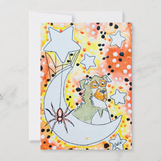 Dog & Spider Halloween Card