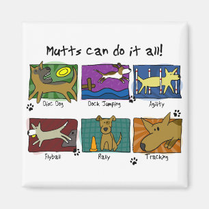 Dog Sports Mutts Magnet