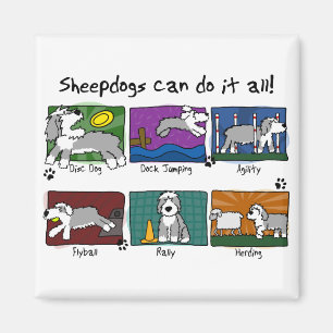 Dog Sports Old English Sheepdog Magnet