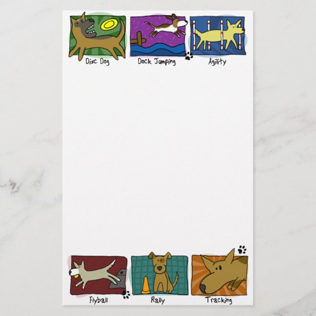Dog Sports Stationery (Unlined) (Front)