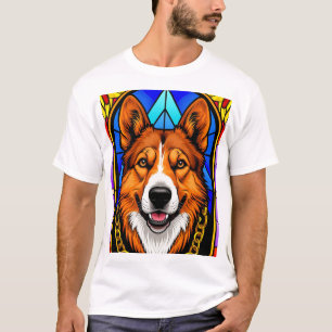 Dog Stained Glass Portrait T-Shirt