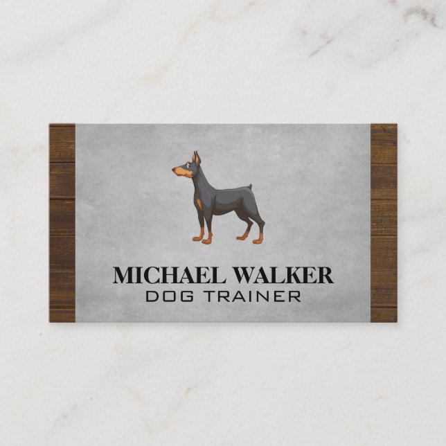 Dog Standing and Alert Business Card (Front)