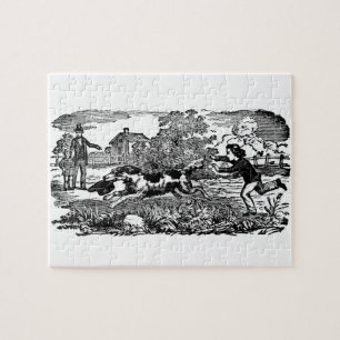 Dog Stealing A Hat Jigsaw Puzzle