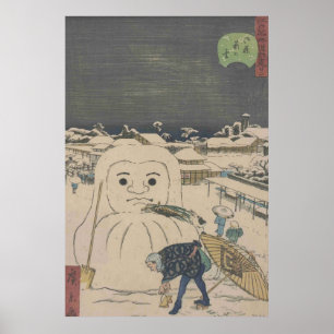 Dog Stealing a Workman's Meal Poster