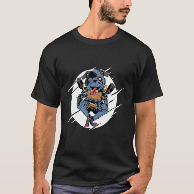 Dog Steampunk Pug Mechanical T-Shirt (Front)