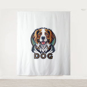 Dog Sticker   Tapestry