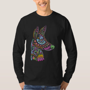 Dog Sugar Skull Dia De Los Muertos Cute Mexican Da T-Shirt