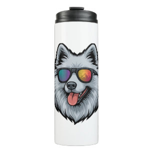 Dog Sunglasses Mountain Sunset Reflection Thermal Tumbler