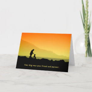 Dog  Sunset Sympathy Card