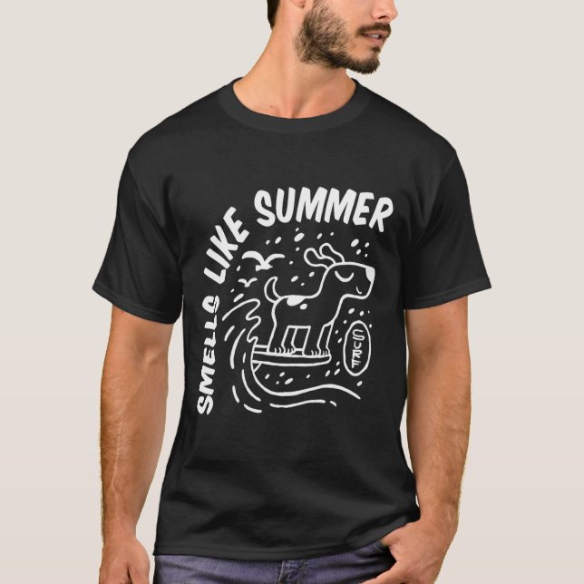 Dog Surfing  T-Shirt (Front)