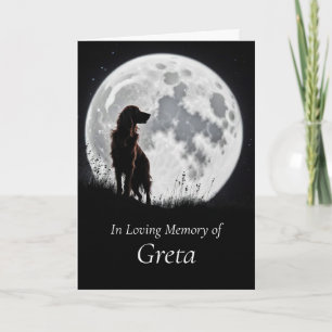 Dog Sympathy Beautiful Irish Setter against a Moon Card