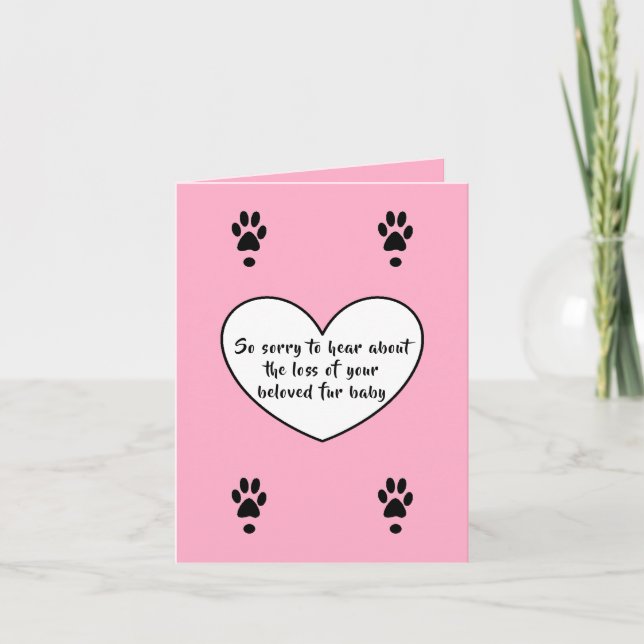 dog sympathy card by dalDesignNZ (Front)