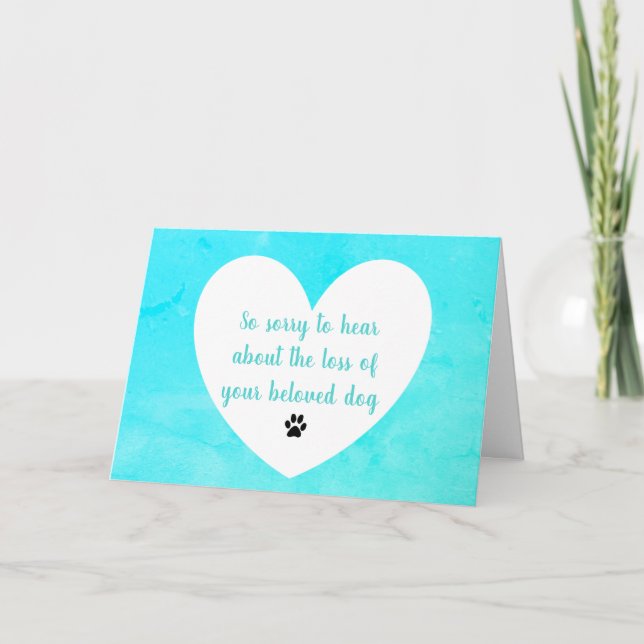 Dog Sympathy card by dalDesignNZ (Front)