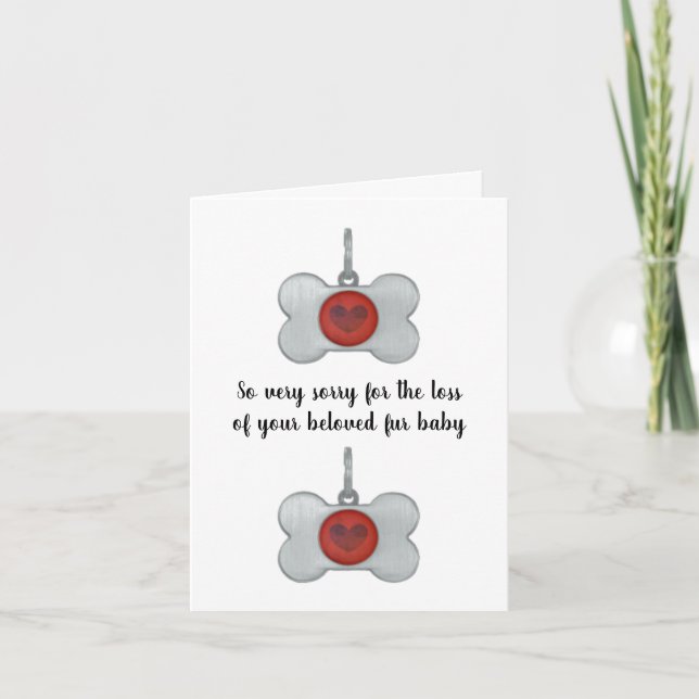 dog sympathy card by dalDesignNZ (Front)