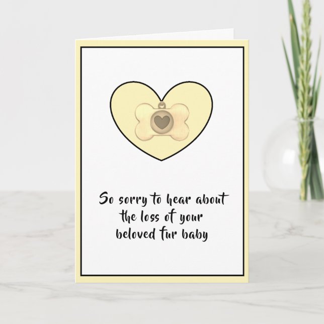 Dog Sympathy Card by dalDesignNZ (Front)