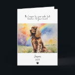 Dog Sympathy Card, custom name. Pet Loss  Card<br><div class="desc">Dog Sympathy Card,  simple elegant Cocker Spaniel Watercolour design.  Sympathy words with custom name design.</div>