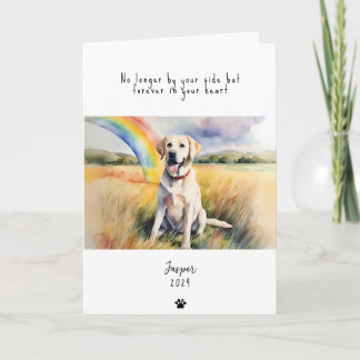 Dog Sympathy Card, custom name. Pet Loss Card