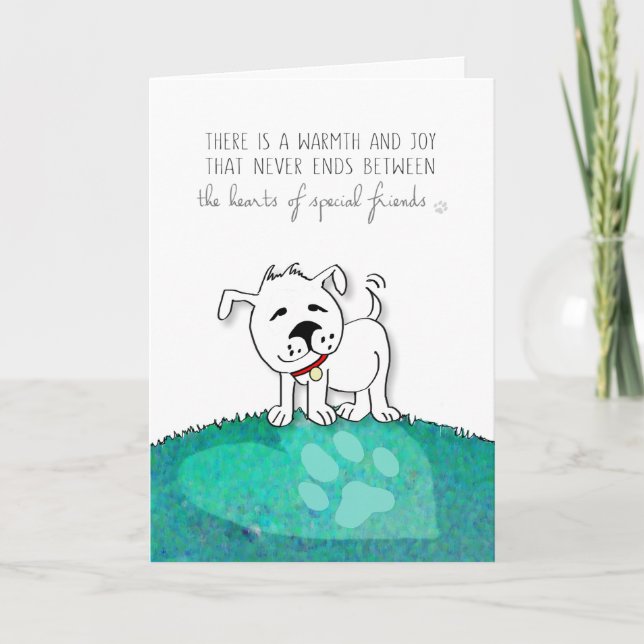 Dog Sympathy Card - The Hearts of Special Friends (Front)
