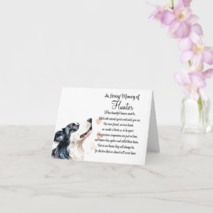Dog Sympathy Custom Personalised Name Border Card