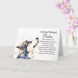 Dog Sympathy Custom Personalised Name Cattle Dog C Card