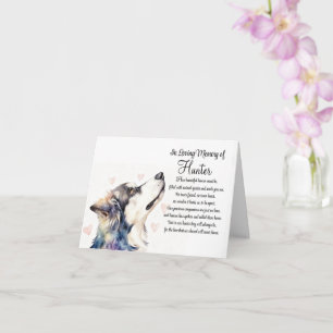 Dog Sympathy Custom Personalised Name Cattle Dog Card