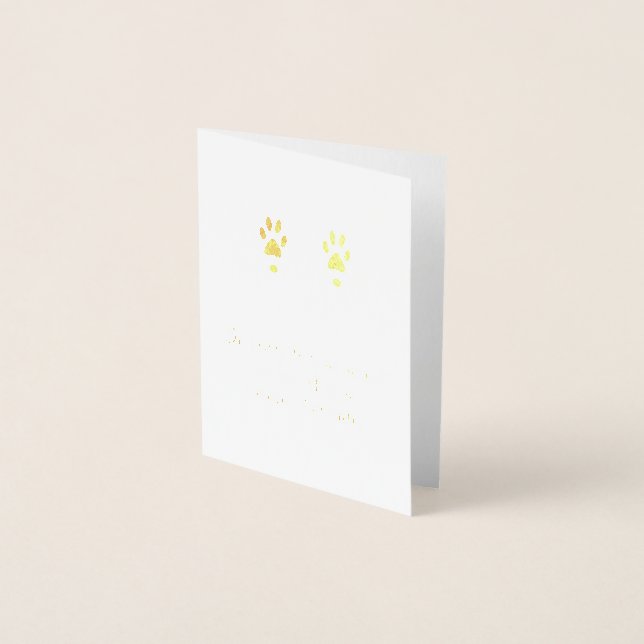 dog sympathy gold foil card by dalDesignNZ (Front)