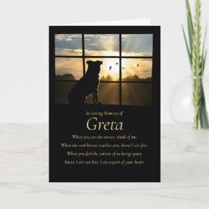 Dog Sympathy Loss of Dog with Pug Type Silhouetted Card
