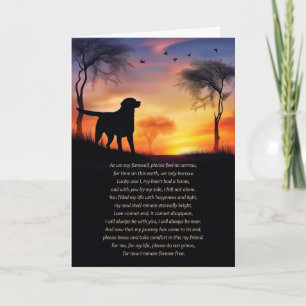 Dog Sympathy Memorial Tribute with Spiritual Poem  Card